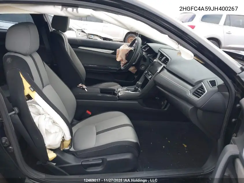 2HGFC4A59JH400267 2018 Honda Civic Lx