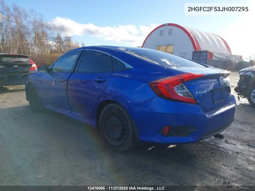 2HGFC2F53JH007295 2018 Honda Civic Lx