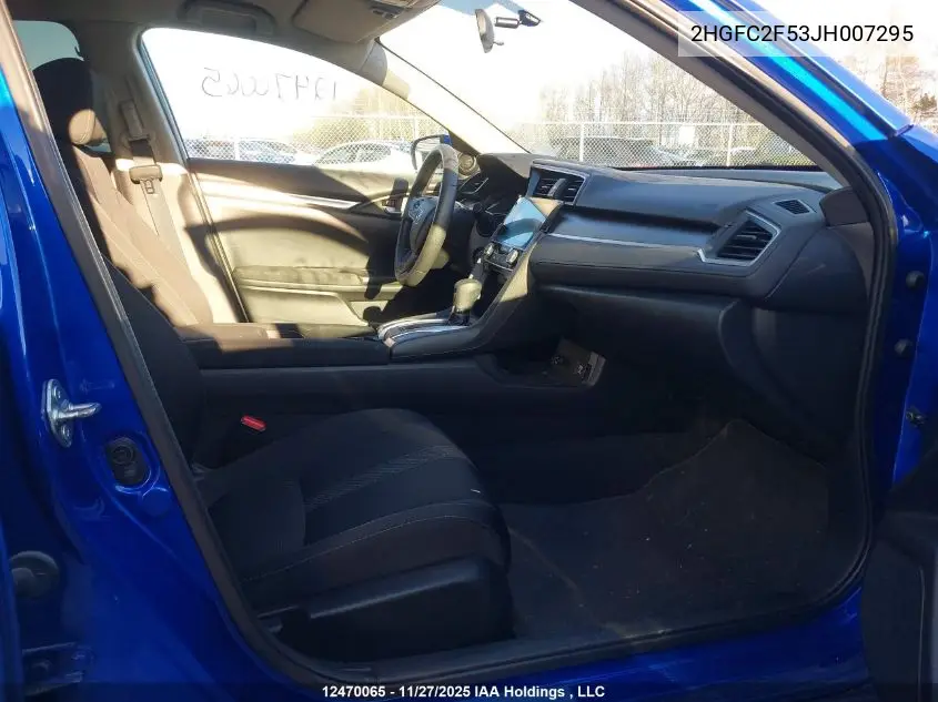2HGFC2F53JH007295 2018 Honda Civic Lx