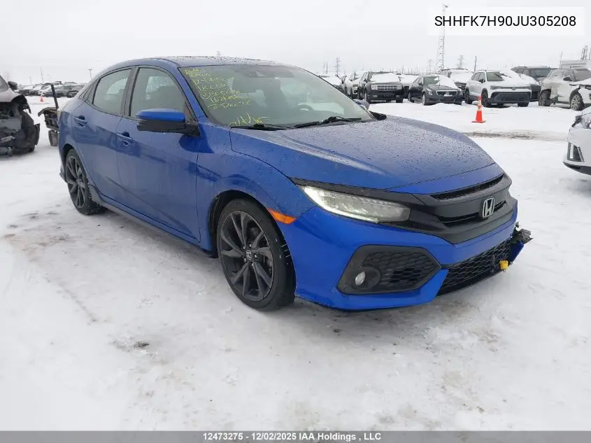 SHHFK7H90JU305208 2018 Honda Civic Sport Touring
