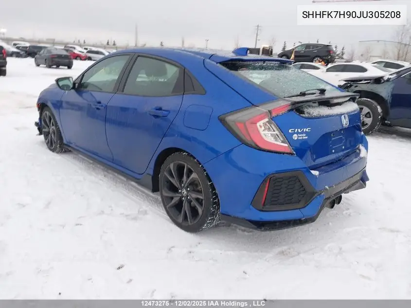 SHHFK7H90JU305208 2018 Honda Civic Sport Touring