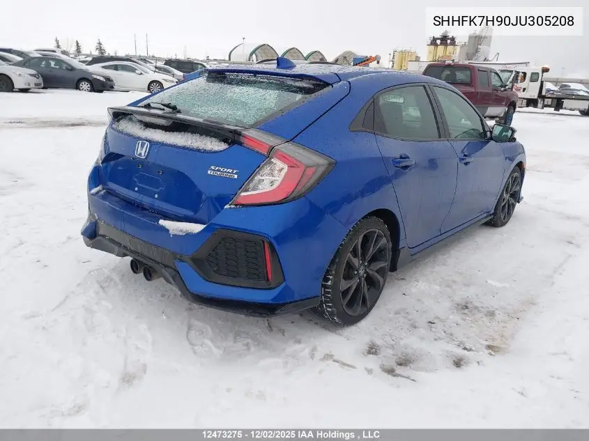 SHHFK7H90JU305208 2018 Honda Civic Sport Touring