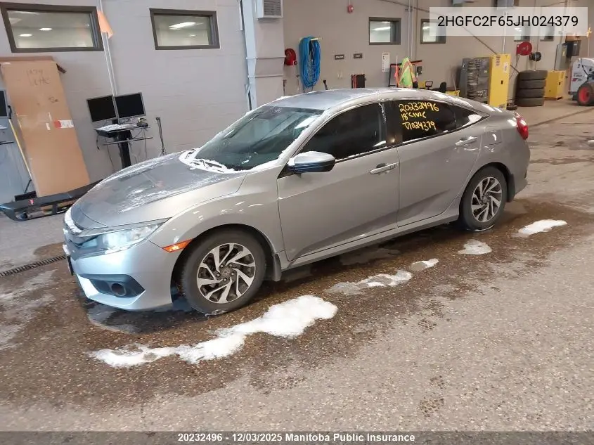 2HGFC2F65JH024379 2018 Honda Civic Se