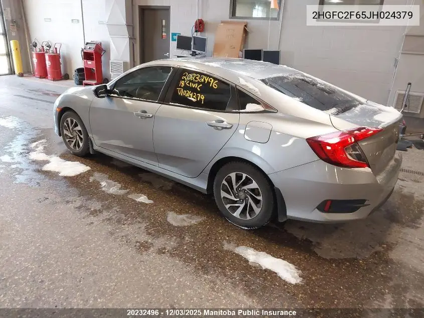 2HGFC2F65JH024379 2018 Honda Civic Se