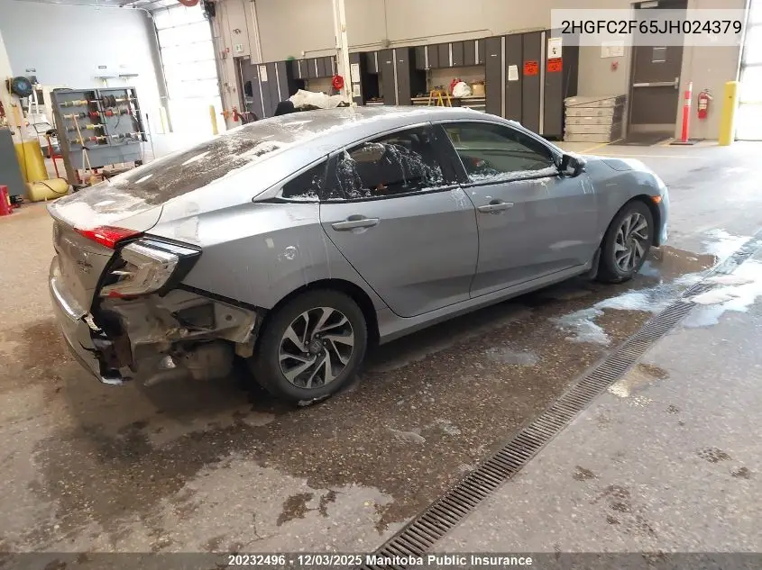 2HGFC2F65JH024379 2018 Honda Civic Se