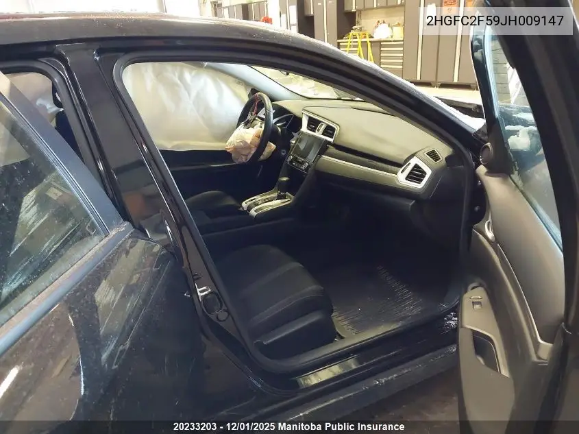 2HGFC2F59JH009147 2018 Honda Civic Lx