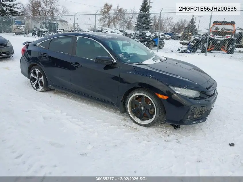 2HGFC1E56JH200536 2018 Honda Civic Si