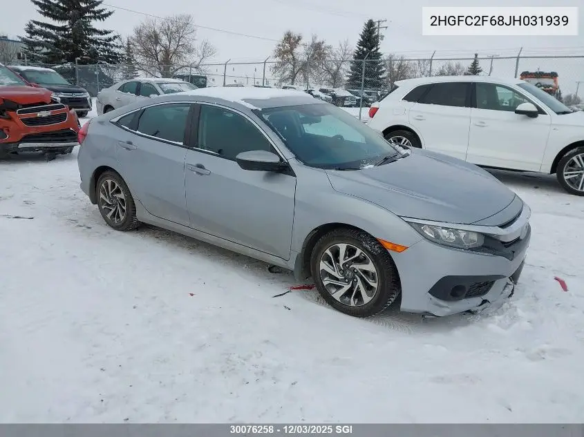 2HGFC2F68JH031939 2018 Honda Civic Lx