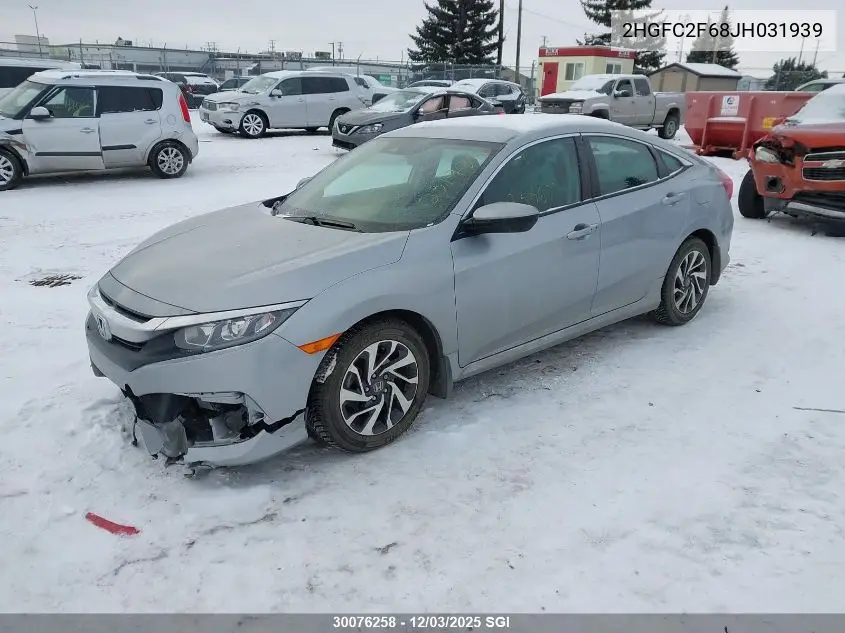 2HGFC2F68JH031939 2018 Honda Civic Lx