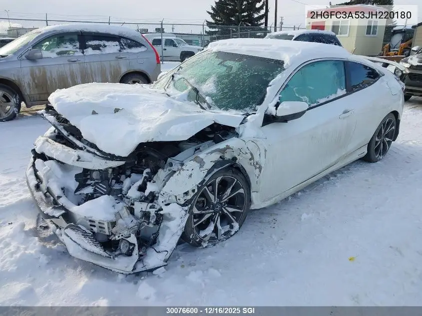 2HGFC3A53JH220180 2018 Honda Civic Si