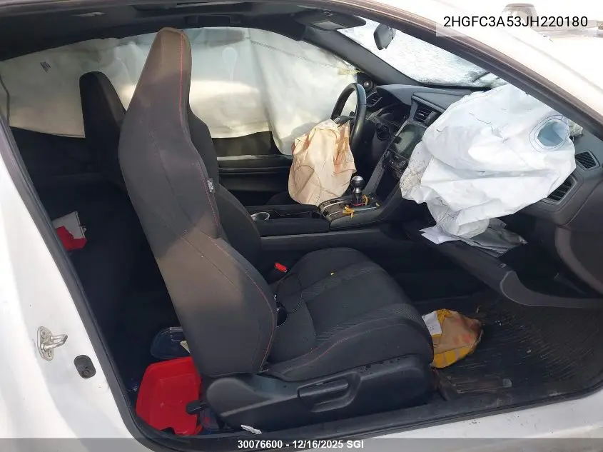 2HGFC3A53JH220180 2018 Honda Civic Si