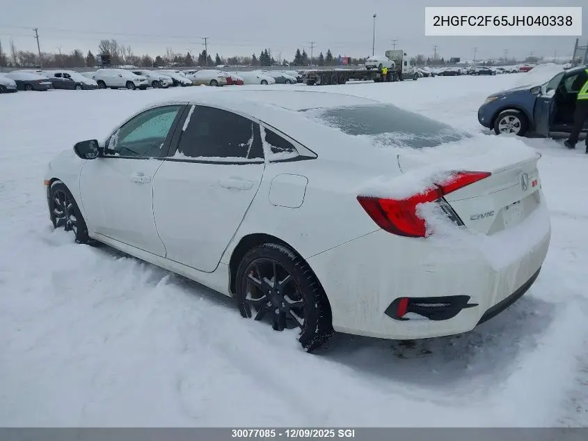 2HGFC2F65JH040338 2018 Honda Civic Sedan