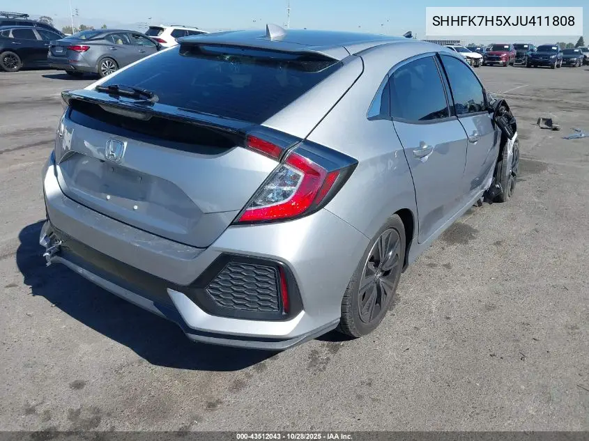 SHHFK7H5XJU411808 2018 Honda Civic Ex