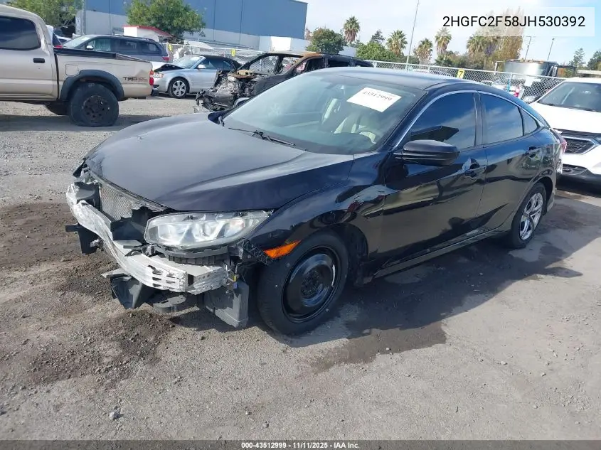 2HGFC2F58JH530392 2018 Honda Civic Lx
