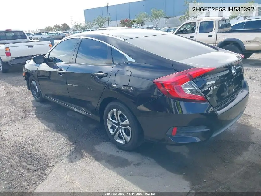 2HGFC2F58JH530392 2018 Honda Civic Lx
