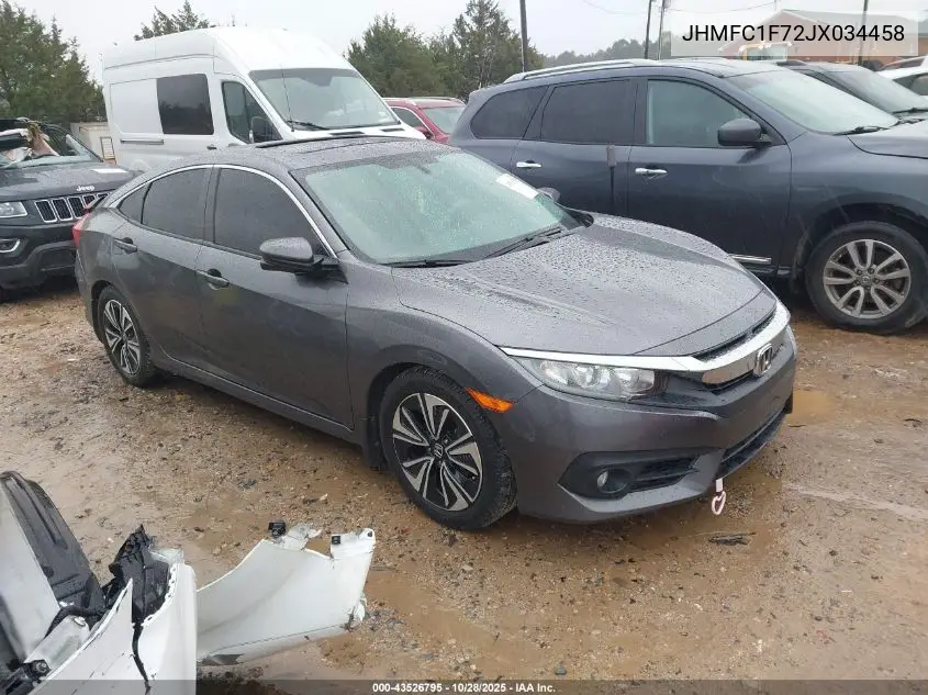 JHMFC1F72JX034458 2018 Honda Civic Ex-L