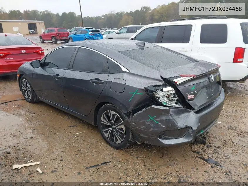 JHMFC1F72JX034458 2018 Honda Civic Ex-L