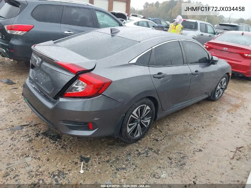 JHMFC1F72JX034458 2018 Honda Civic Ex-L