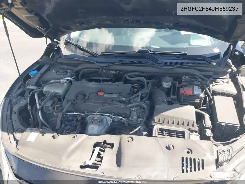 2HGFC2F54JH569237 2018 Honda Civic Lx