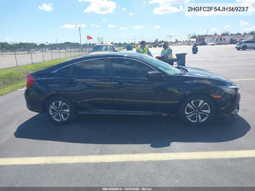 2HGFC2F54JH569237 2018 Honda Civic Lx