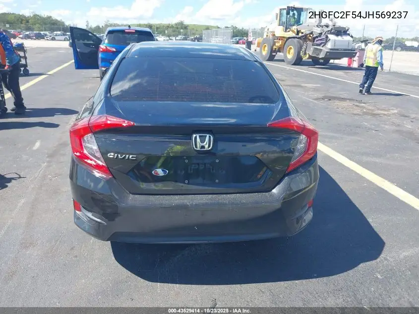2HGFC2F54JH569237 2018 Honda Civic Lx