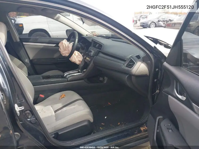 2HGFC2F51JH555120 2018 Honda Civic Lx