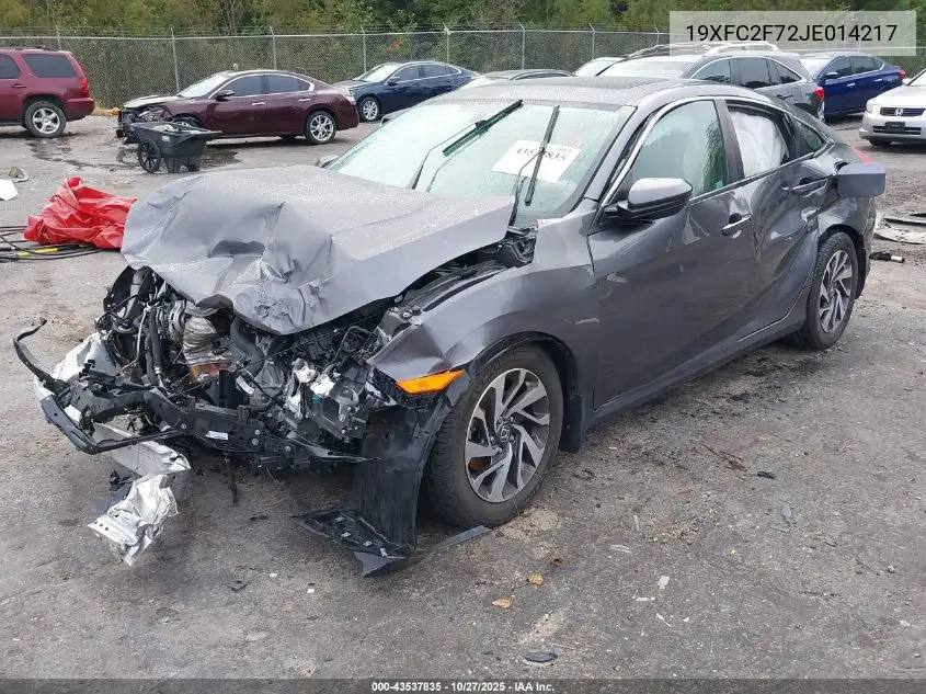 19XFC2F72JE014217 2018 Honda Civic Ex