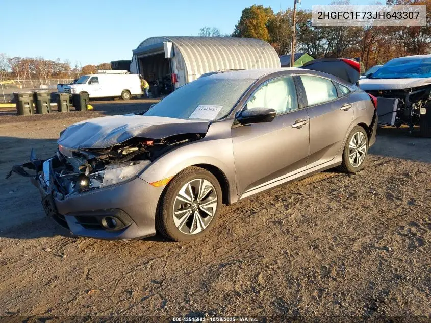 2HGFC1F73JH643307 2018 Honda Civic Ex-L