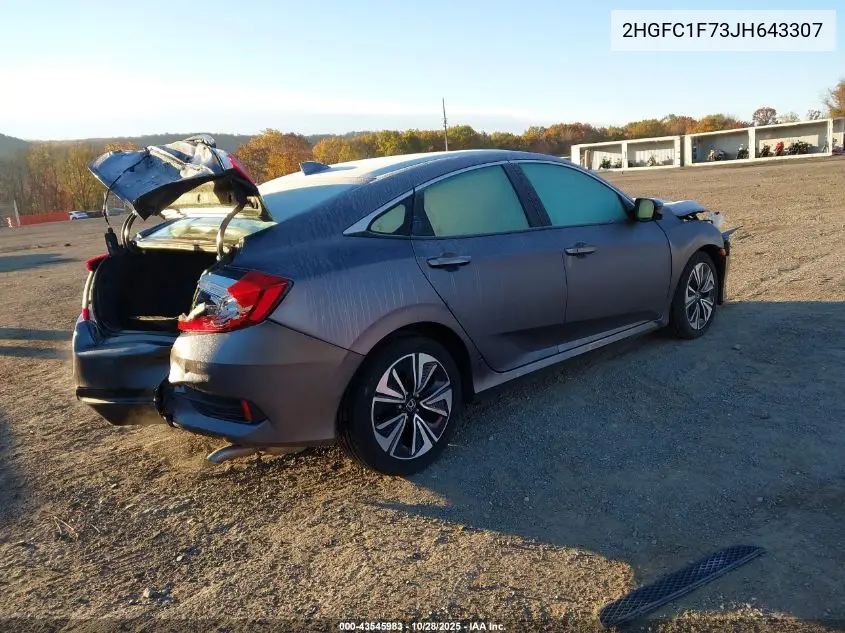 2HGFC1F73JH643307 2018 Honda Civic Ex-L