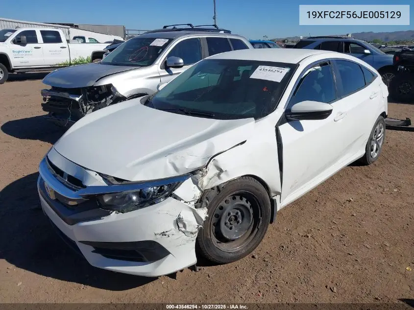 19XFC2F56JE005129 2018 Honda Civic Lx