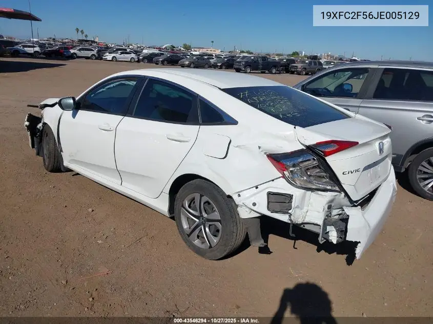 19XFC2F56JE005129 2018 Honda Civic Lx