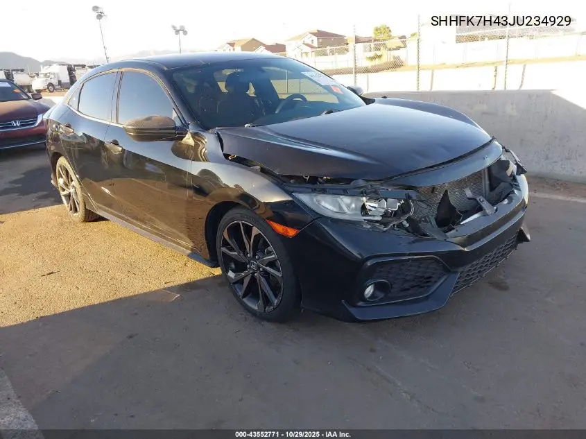 SHHFK7H43JU234929 2018 Honda Civic Sport