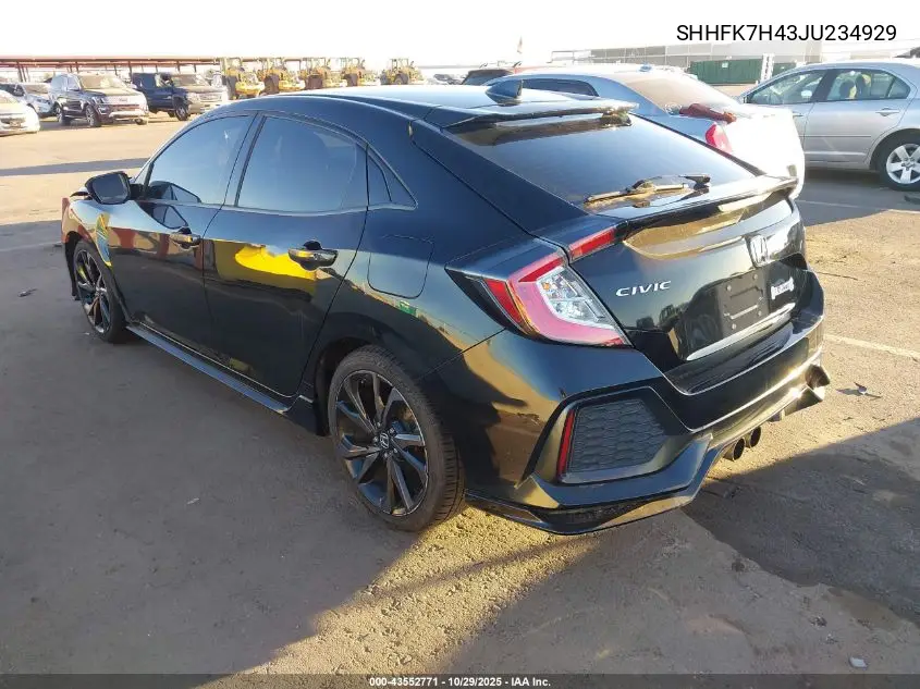 SHHFK7H43JU234929 2018 Honda Civic Sport