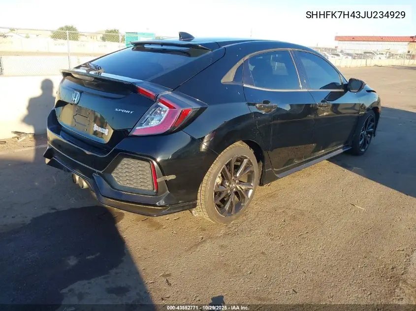 SHHFK7H43JU234929 2018 Honda Civic Sport