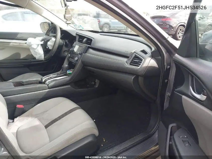 2HGFC2F51JH534526 2018 Honda Civic Lx