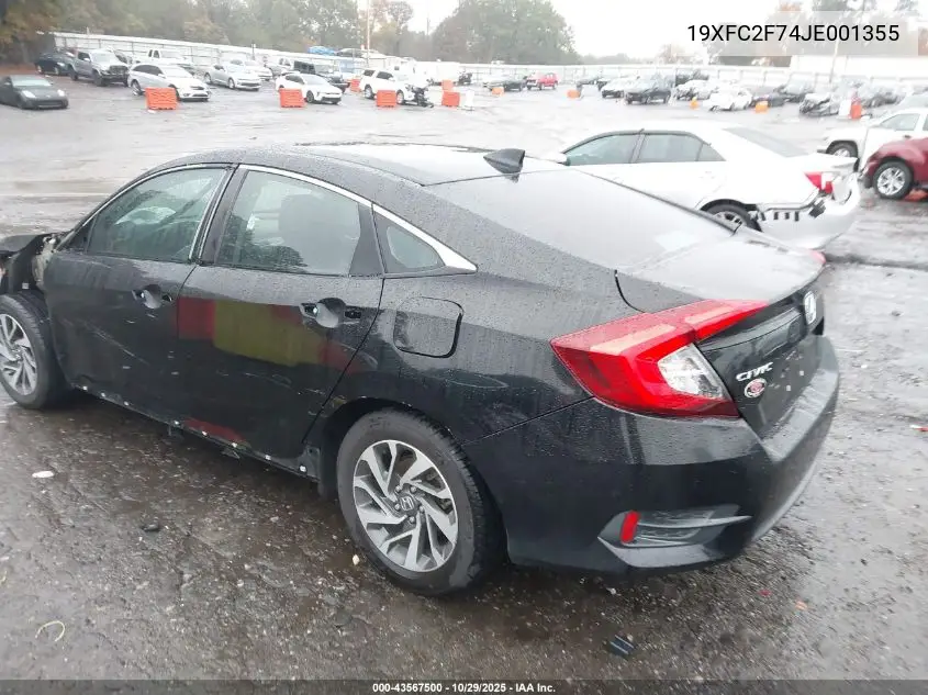 19XFC2F74JE001355 2018 Honda Civic Ex