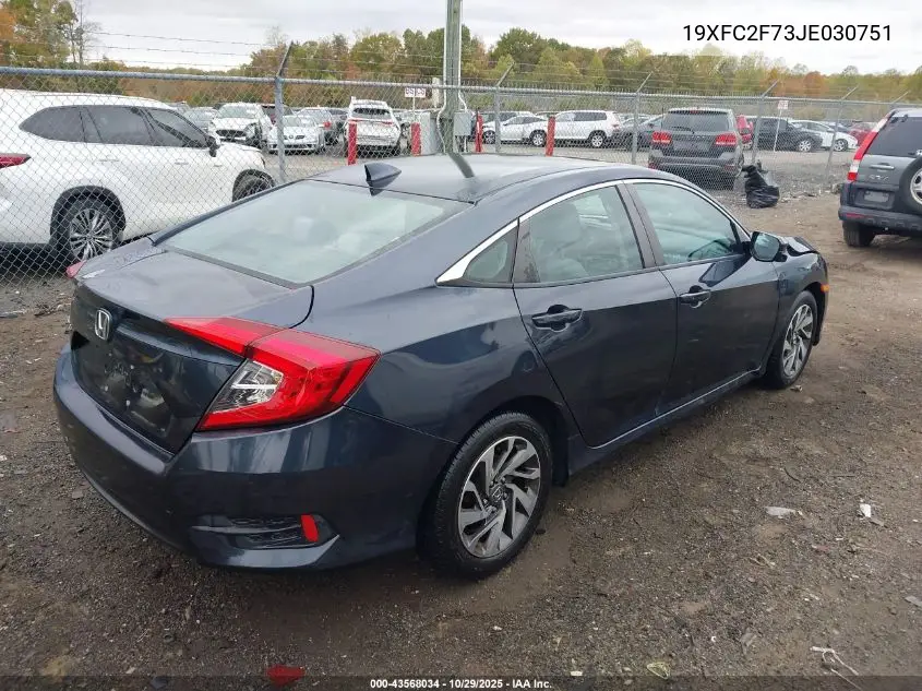 19XFC2F73JE030751 2018 Honda Civic Ex
