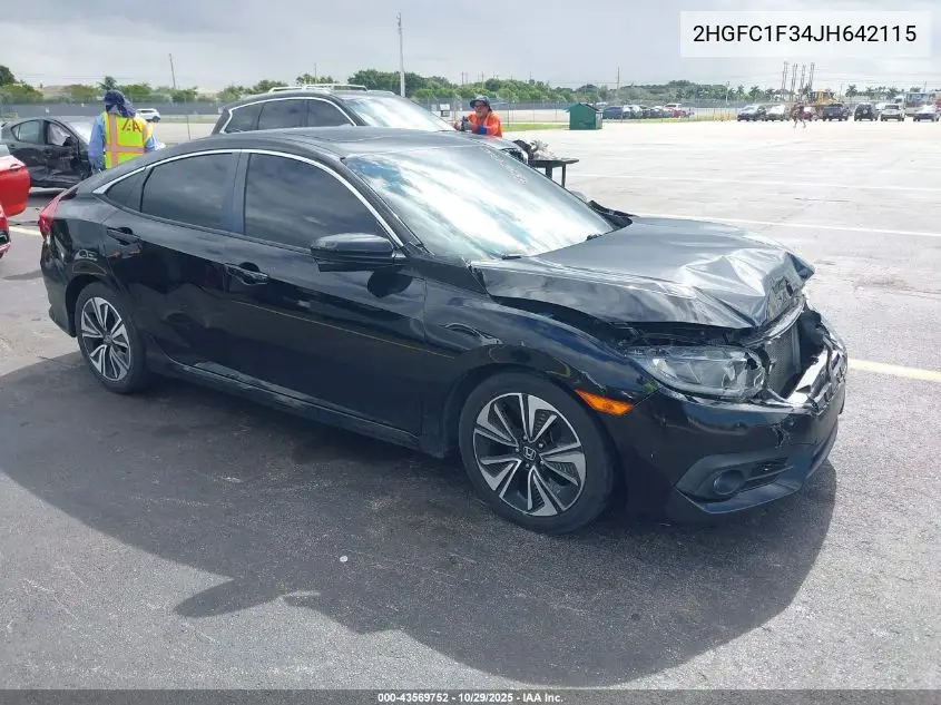 2HGFC1F34JH642115 2018 Honda Civic Ex-T