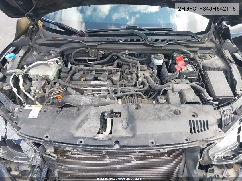 2HGFC1F34JH642115 2018 Honda Civic Ex-T
