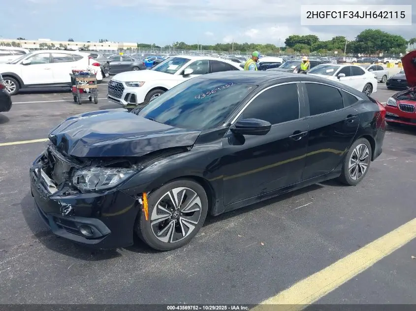 2HGFC1F34JH642115 2018 Honda Civic Ex-T