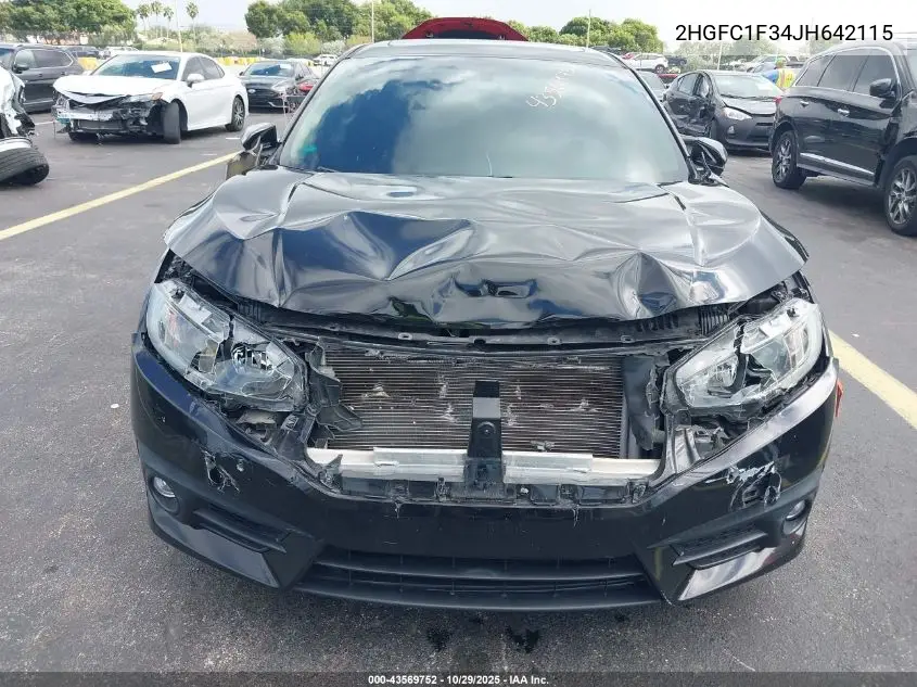 2HGFC1F34JH642115 2018 Honda Civic Ex-T