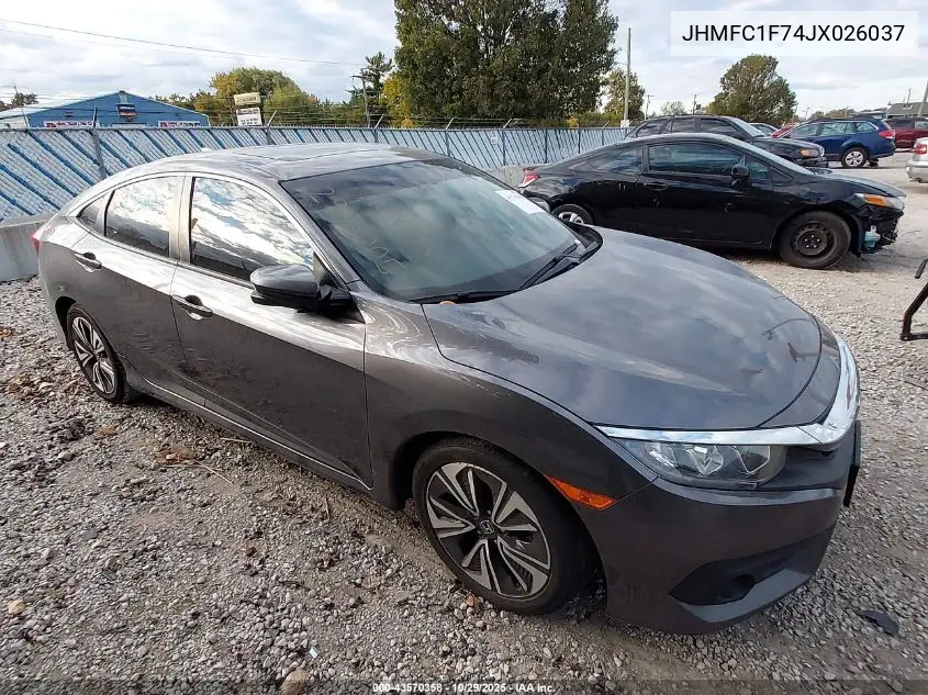 JHMFC1F74JX026037 2018 Honda Civic Ex-L