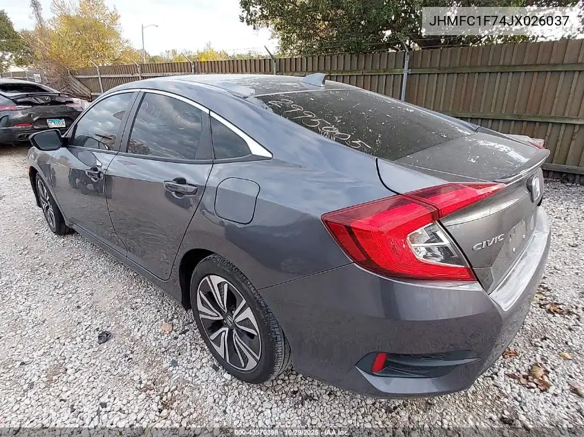 JHMFC1F74JX026037 2018 Honda Civic Ex-L