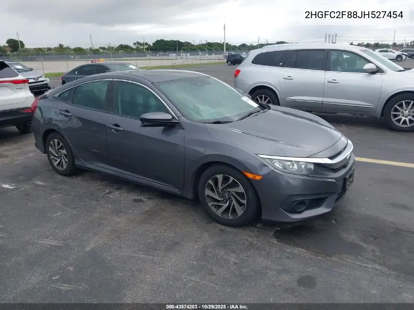 2HGFC2F88JH527454 2018 Honda Civic Ex