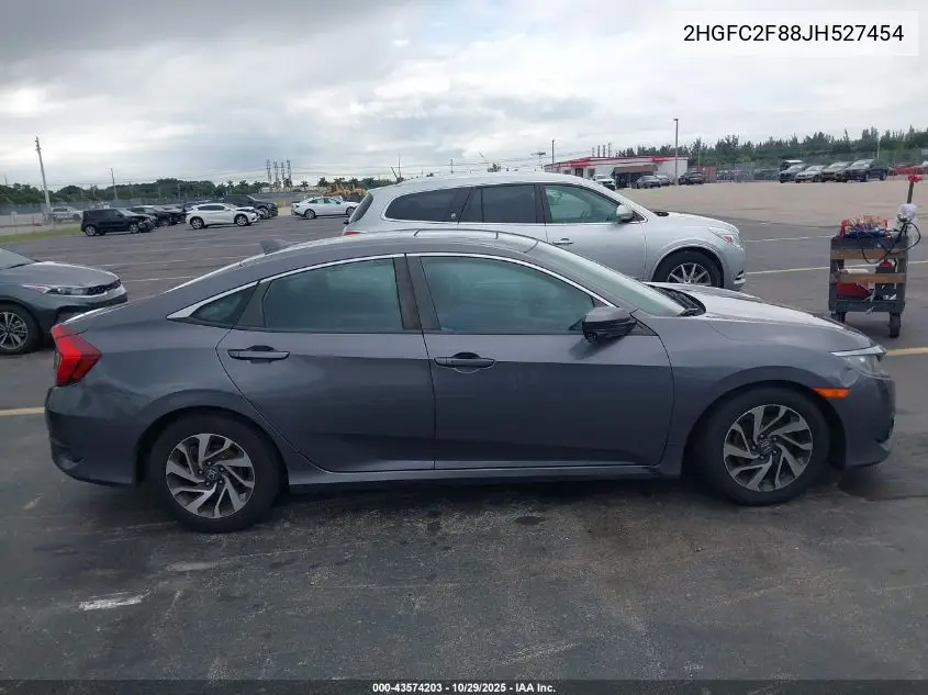 2HGFC2F88JH527454 2018 Honda Civic Ex