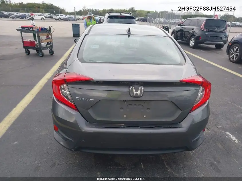 2HGFC2F88JH527454 2018 Honda Civic Ex