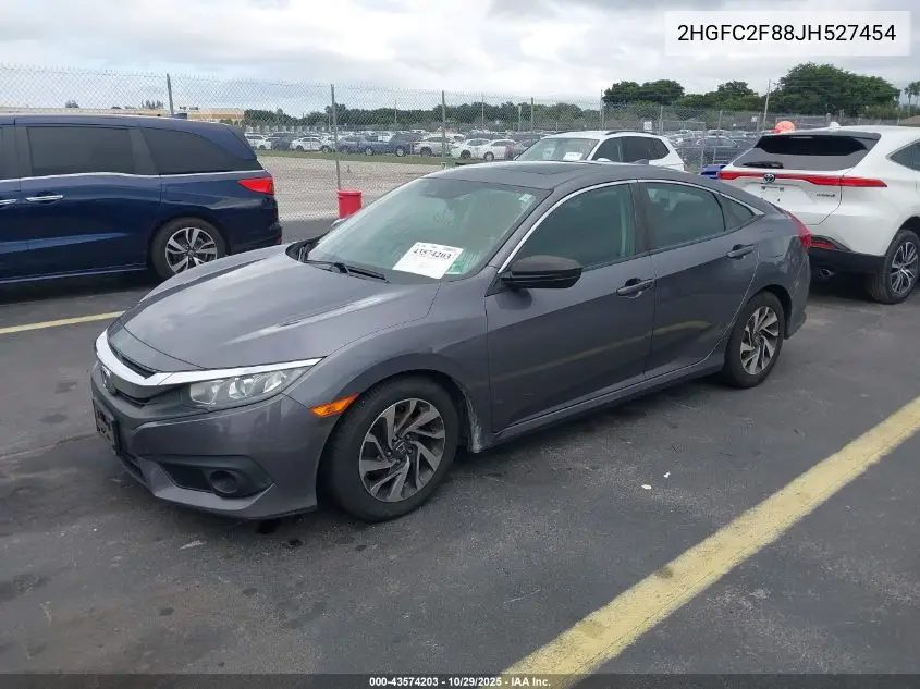 2HGFC2F88JH527454 2018 Honda Civic Ex