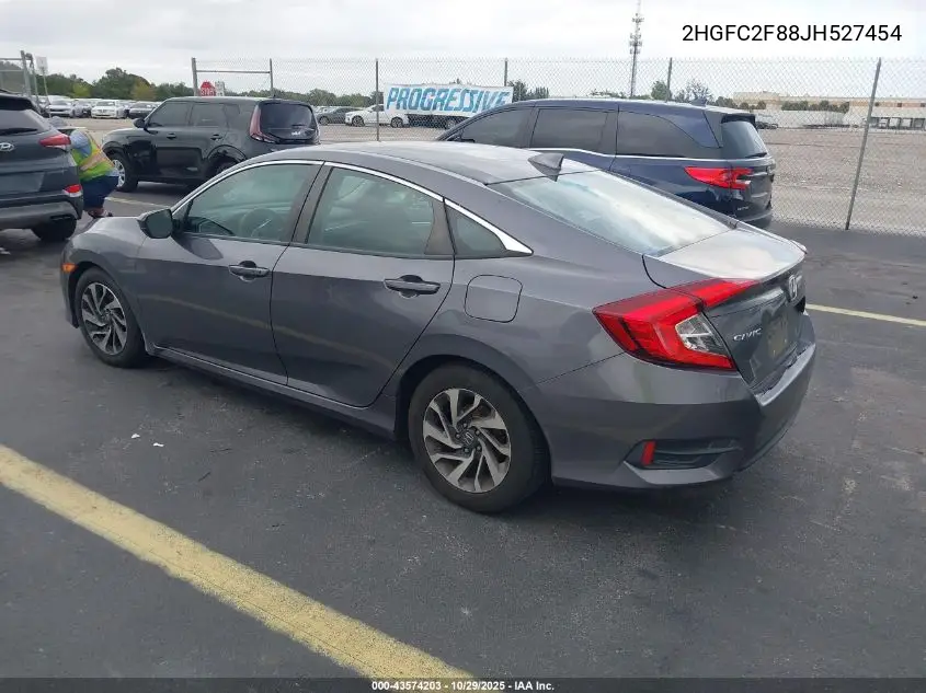 2HGFC2F88JH527454 2018 Honda Civic Ex