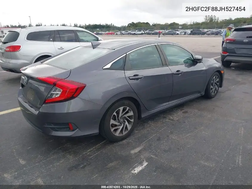 2HGFC2F88JH527454 2018 Honda Civic Ex