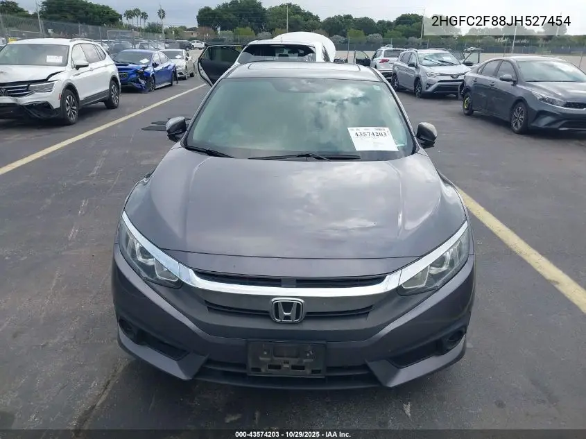 2HGFC2F88JH527454 2018 Honda Civic Ex